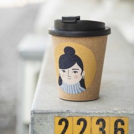Jasmine cork travel mug
