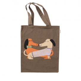 Louie & Zelda brown tote bag