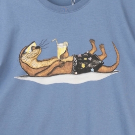 Otter holiday blue men t-shirt