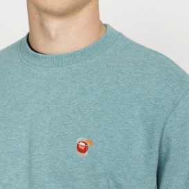 Cocktail green men crew neck sweater