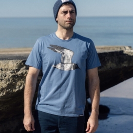 Seagull tattoo blue men t-shirt
