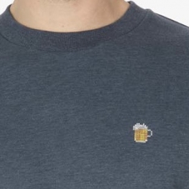 Pivo blue men crew neck sweater