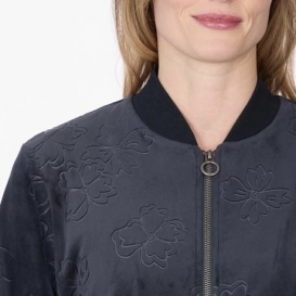 Meda grey zipped ladies sweater