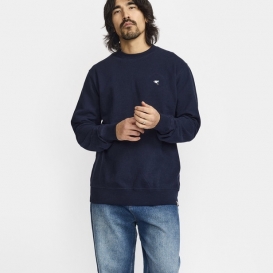 Big coffee navy men crewneck sweater